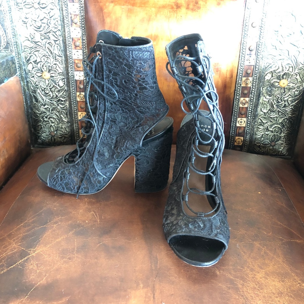 Laurence Dacade Nelly Lace Lace- Up Booties